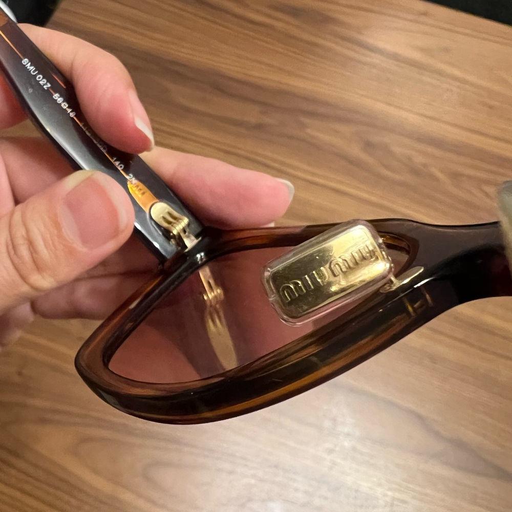 Miu Miu Tortoise Shell Sunglasses MU 02ZS - Picture 7 of 12